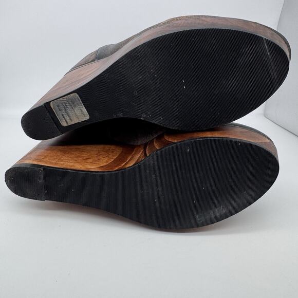 Bed Stu Womens Bruges Boot Bootie Size 9 Distressed Brown Wedge Boho Western - Picture 13 of 15